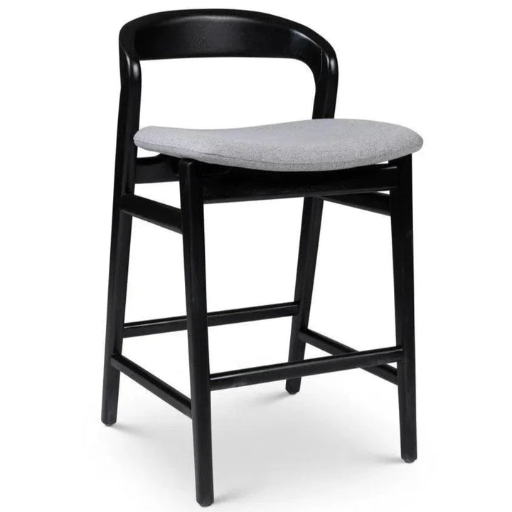 Velma Boucle Wooden Counter Stool - LOOMLAN - Urbia - Counter Stools
