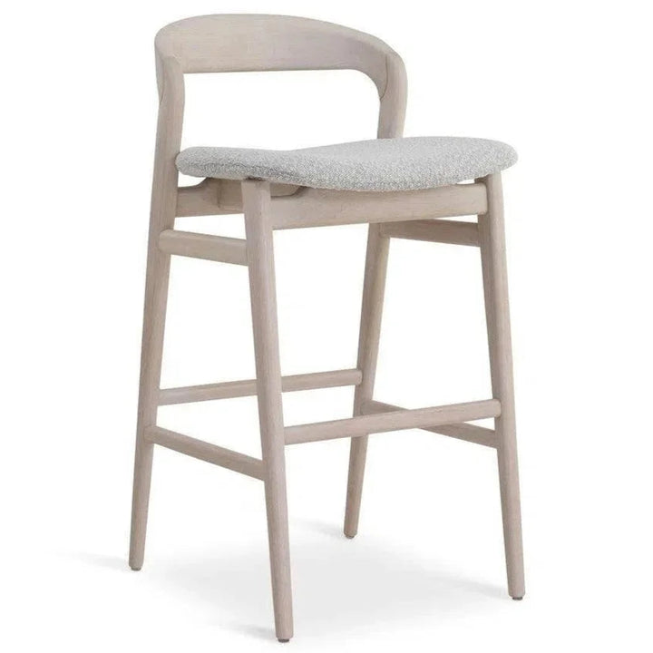 Velma Boucle Wooden Counter Stool - LOOMLAN - Urbia - Counter Stools