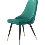 Velvet Green Dining Chair 2PC Modern Dining