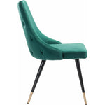 Velvet Green Dining Chair 2PC Modern Dining