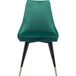 Velvet Green Dining Chair 2PC Modern Dining