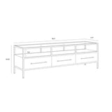 Venice Leather Media Console And Cabinet-TV Stands & Media Centers-SUNPAN-LOOMLAN