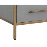 Venice Leather Media Console And Cabinet-TV Stands & Media Centers-SUNPAN-LOOMLAN