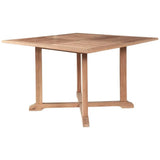 Venice Square Teak Outdoor Dining Table Umbrella Hole