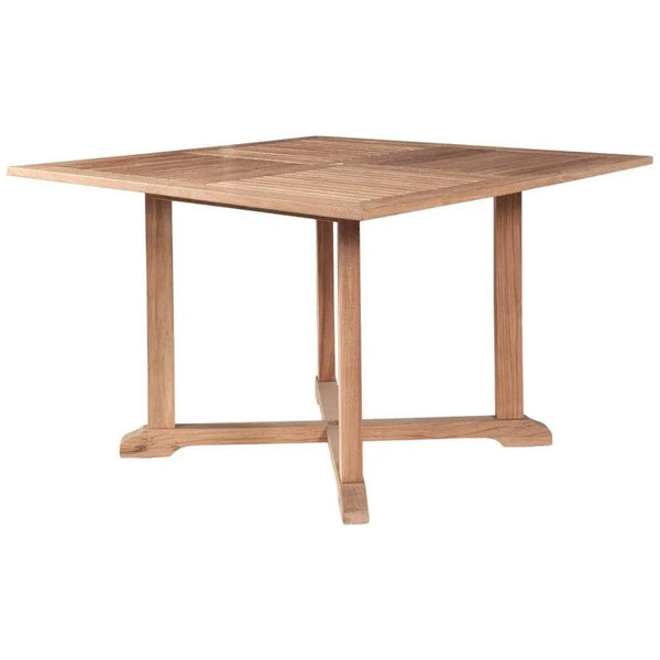 Venice Square Teak Outdoor Dining Table Umbrella Hole-Outdoor Dining Tables-HiTeak-LOOMLAN