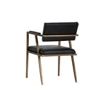 Ventouz Leather Transitional Dining Armchair