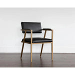 Ventouz Leather Transitional Dining Armchair