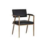 Ventouz Leather Transitional Dining Armchair