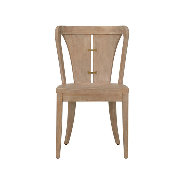 Venturi Wooden Brown Armless Chair-Dining Chairs-Wildwood-LOOMLAN