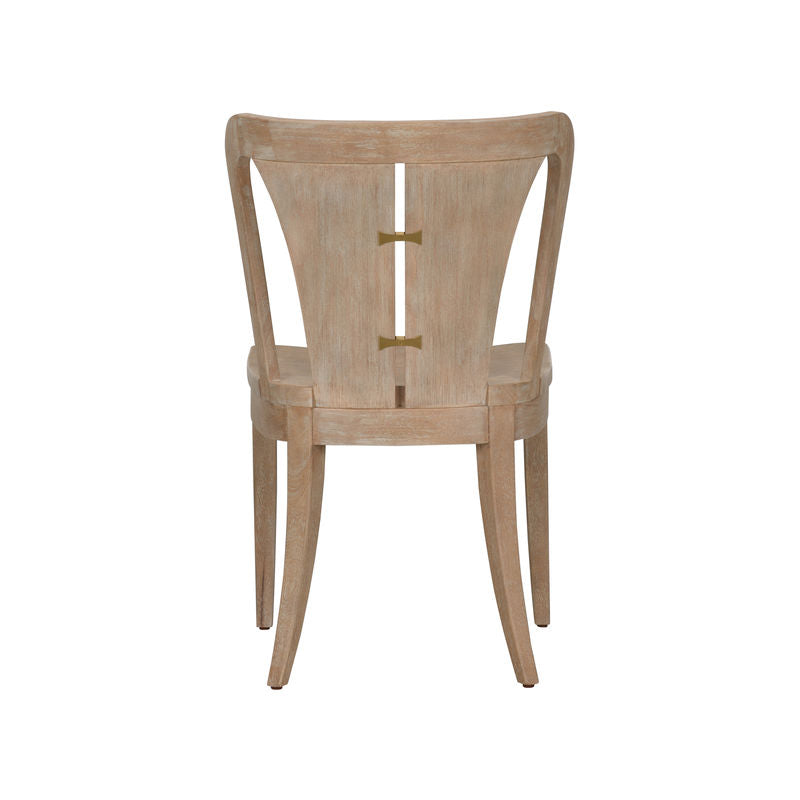 Venturi Wooden Brown Armless Chair-Dining Chairs-Wildwood-LOOMLAN