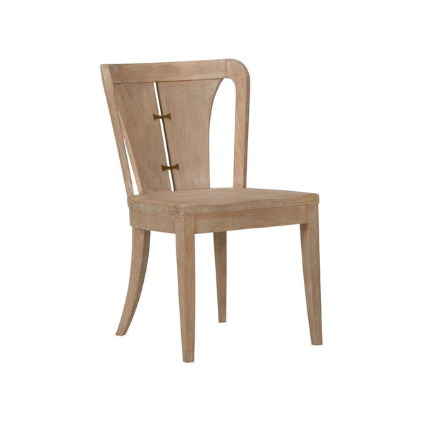 Venturi Wooden Brown Armless Chair-Dining Chairs-Wildwood-LOOMLAN