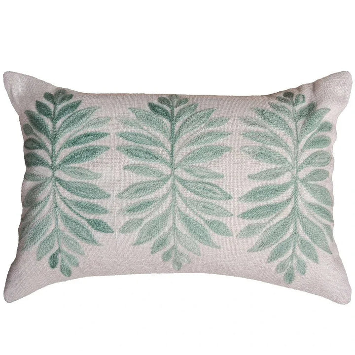 Vera Botanical Lumbar Outdoror Pillow-Outdoor Pillows-LOOMLAN-Green-LOOMLAN
