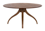 Vera Wood Round Dining Table-Dining Tables-Noir-LOOMLAN