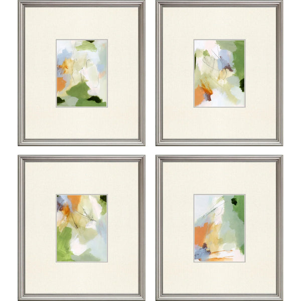 Verdure Wood Green Framed Wall Art 4PC