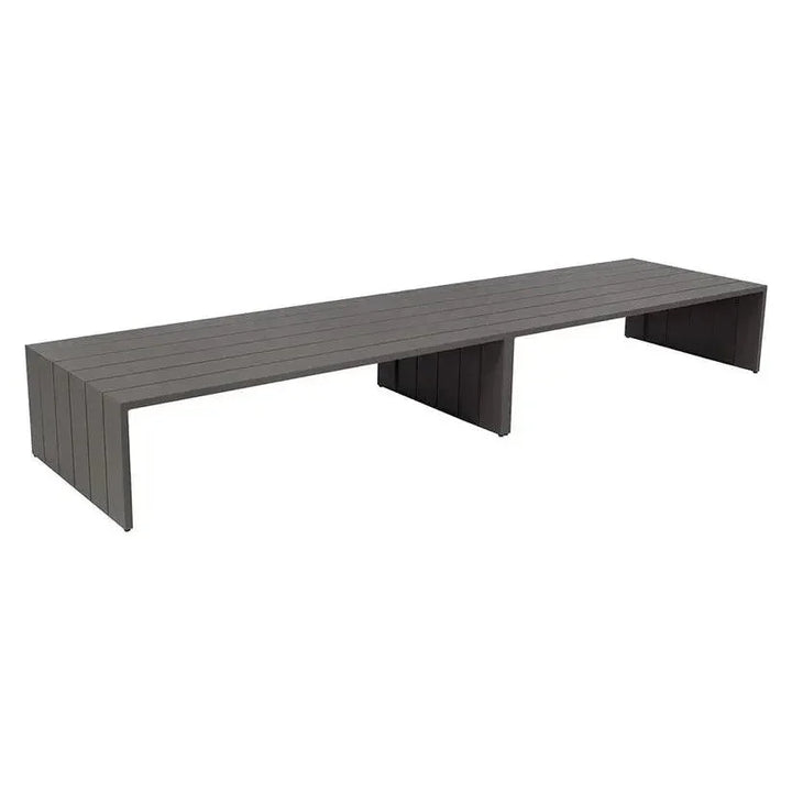Verin Aluminum Outdoor Rectangular Coffee Table-Outdoor Coffee Tables-SUNPAN-LOOMLAN
