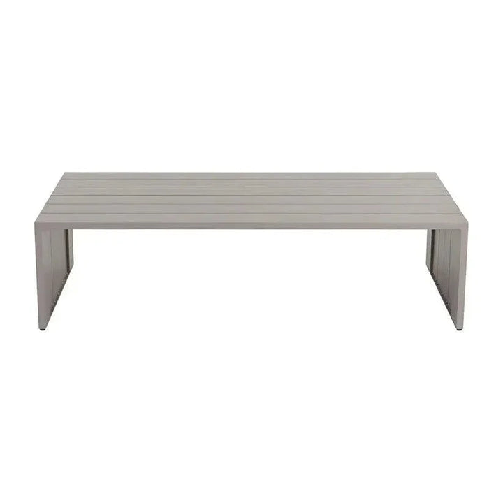 Verin Aluminum Outdoor Rectangular Coffee Table-Outdoor Coffee Tables-SUNPAN-LOOMLAN