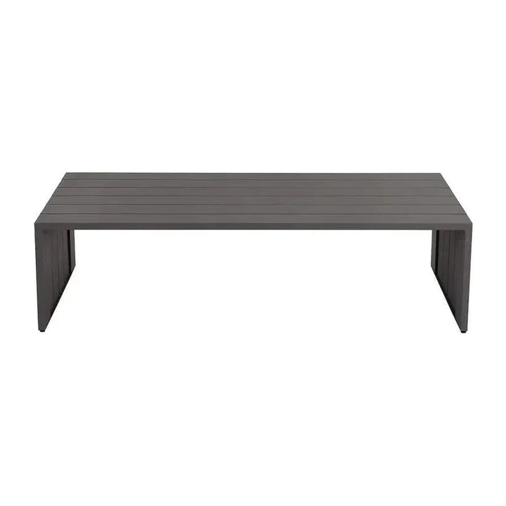 Verin Aluminum Outdoor Rectangular Coffee Table-Outdoor Coffee Tables-SUNPAN-LOOMLAN