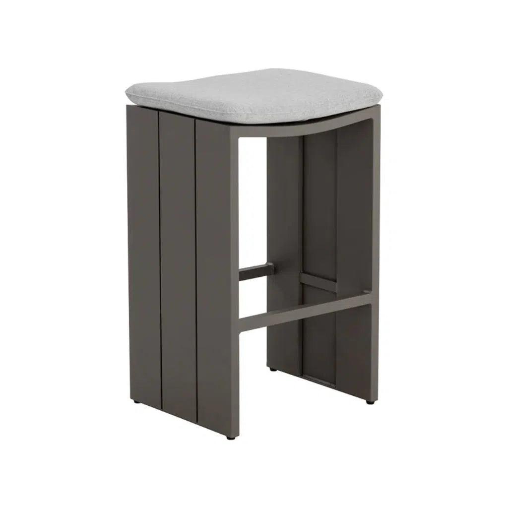 Verin Fabric Streamlined Outdoor Barstool