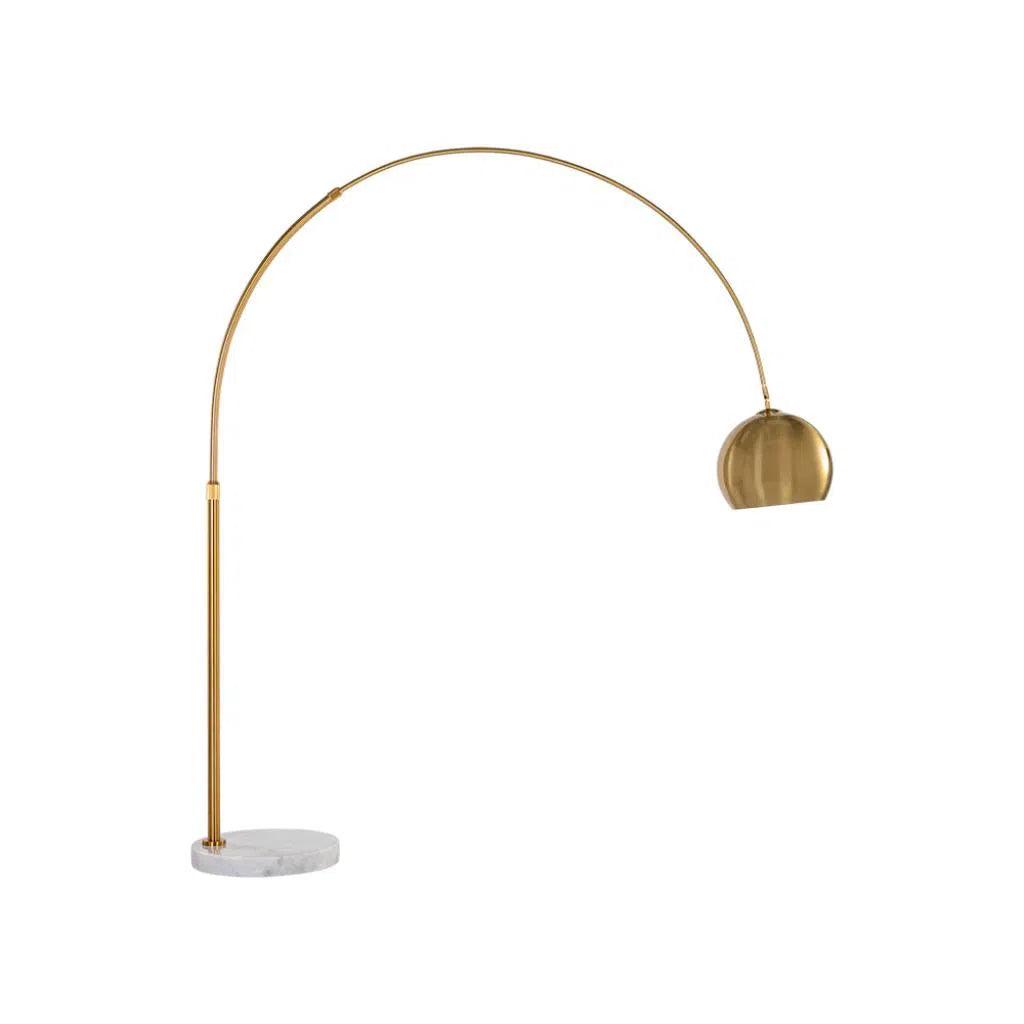 Vern Marble Based Arc Floor Lamp