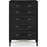 Verona Black Five-Drawer Chest