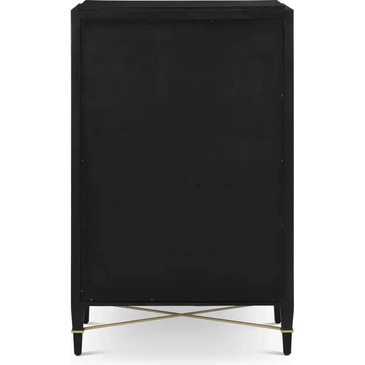 Verona Black Five - Drawer Chest - LOOMLAN - Currey & Co - Chests