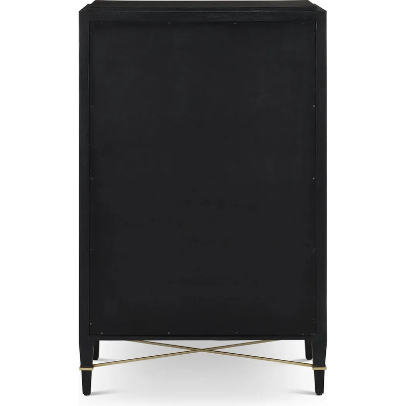 Verona Black Five-Drawer Chest