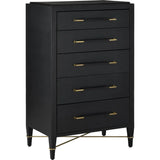 Verona Black Five-Drawer Chest