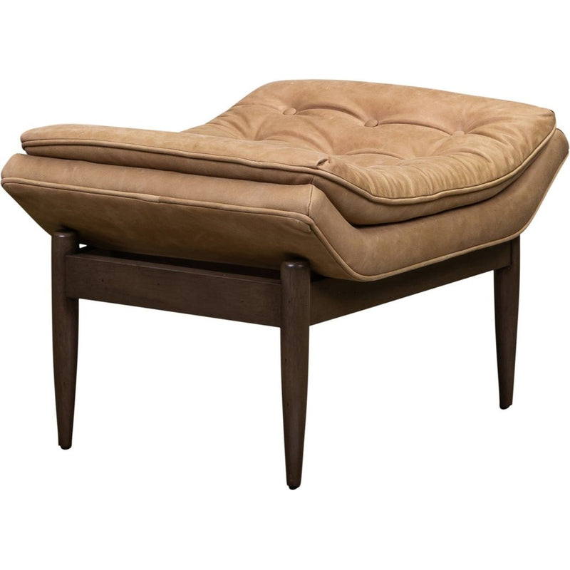 Verona Leather Mid-Century Charm Ottoman