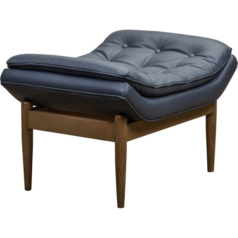 Verona Leather Mid-Century Charm Ottoman