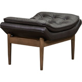 Verona Leather Mid-Century Charm Ottoman