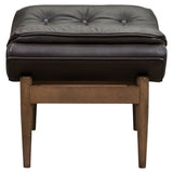 Verona Leather Mid-Century Charm Ottoman