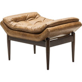 Verona Leather Mid-Century Charm Ottoman