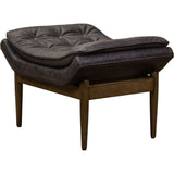 Verona Leather Mid-Century Charm Ottoman