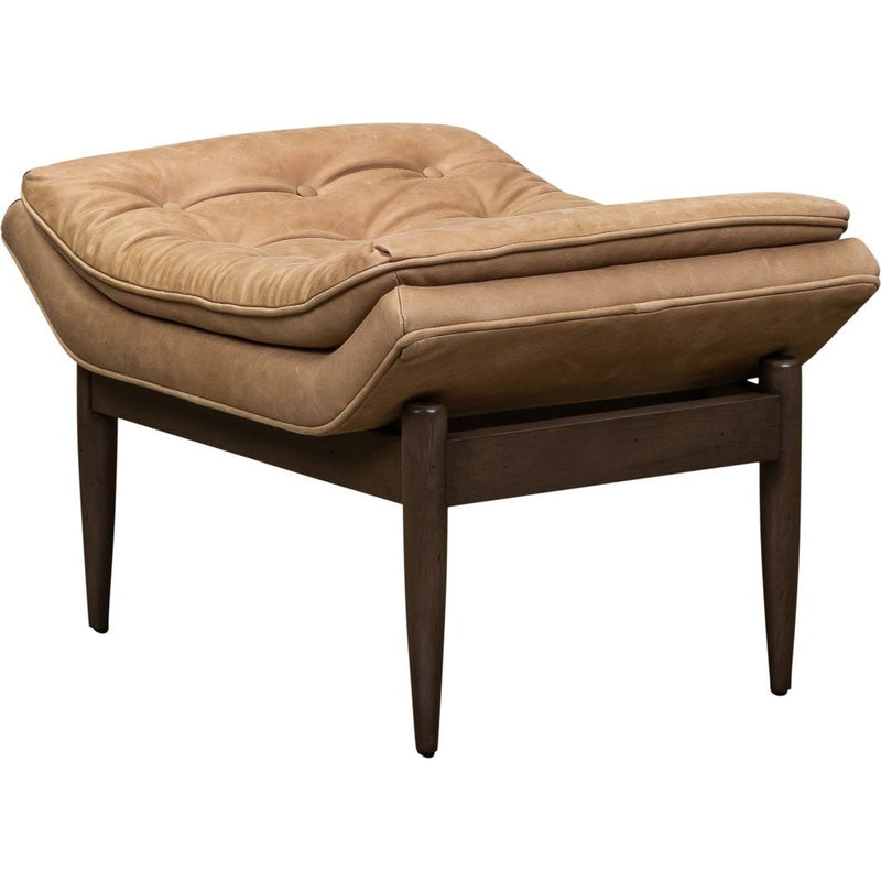 Verona Leather Mid-Century Charm Ottoman