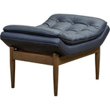 Verona Leather Mid-Century Charm Ottoman