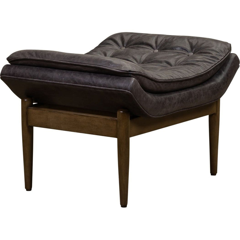 Verona Leather Mid-Century Charm Ottoman