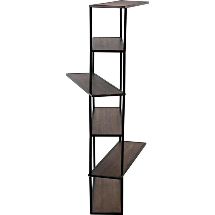 Verso Steel Framed Black Etagere-Etageres-Noir-LOOMLAN