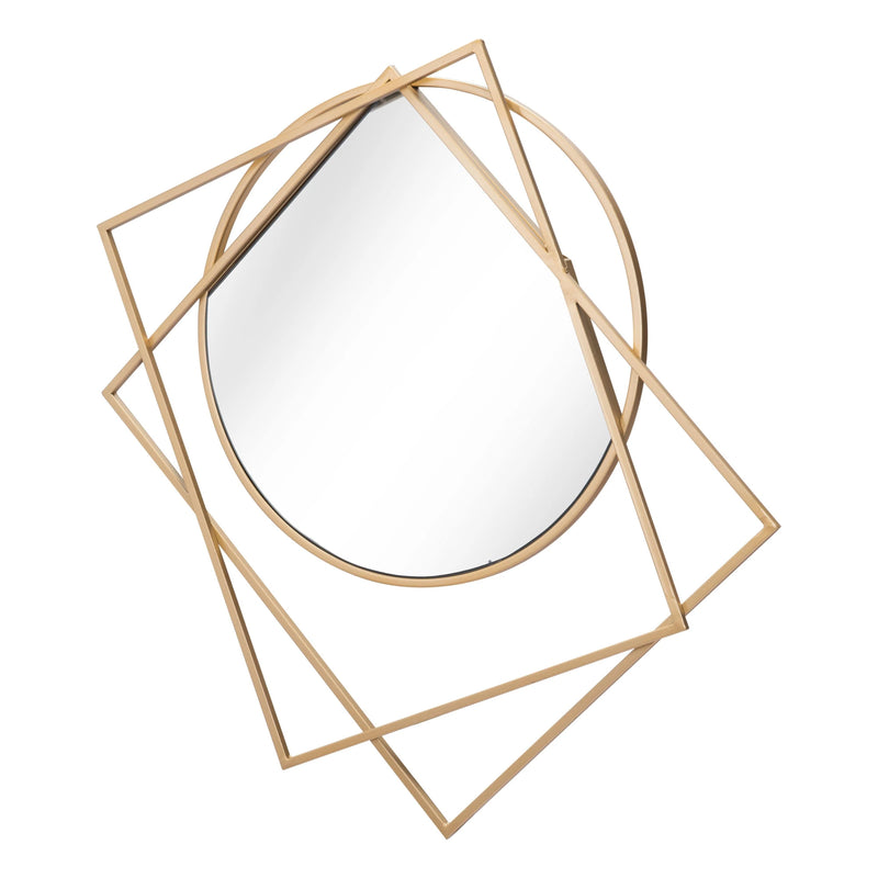 Vertex Mirror Gold Wall Mirrors LOOMLAN By Zuo Modern