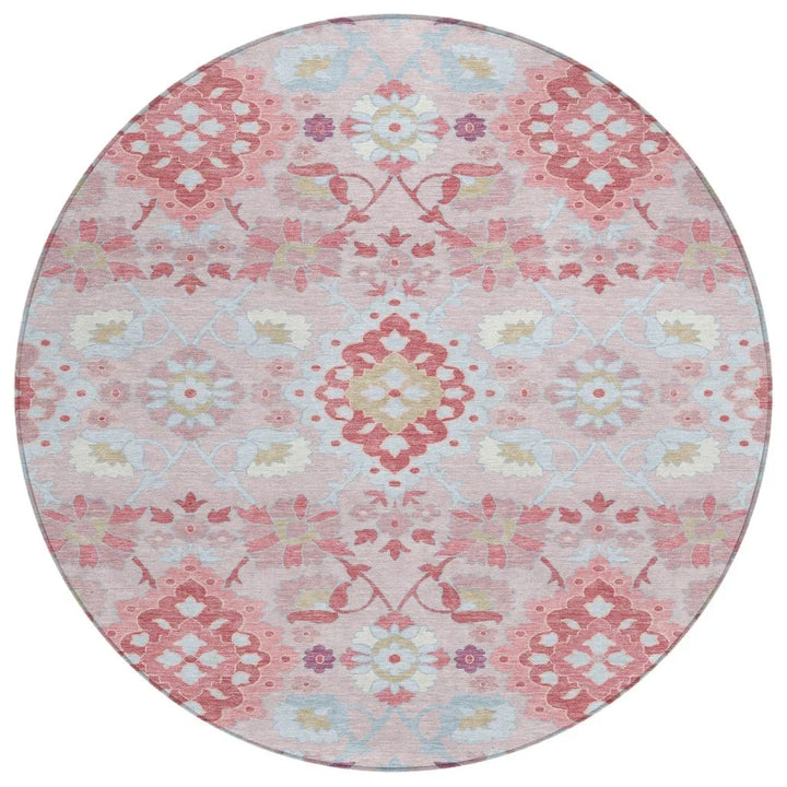 Vespera Blush Washable Indoor-Outdoor Rug-Outdoor Rugs-LOOMLAN Rugs-8' x 8'-LOOMLAN