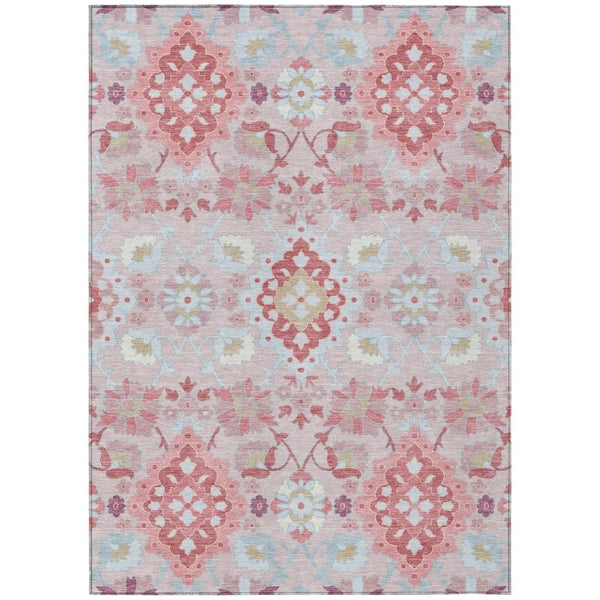 Vespera Blush Washable Indoor-Outdoor Rug-Outdoor Rugs-LOOMLAN Rugs-2'6" x 3'10"-LOOMLAN