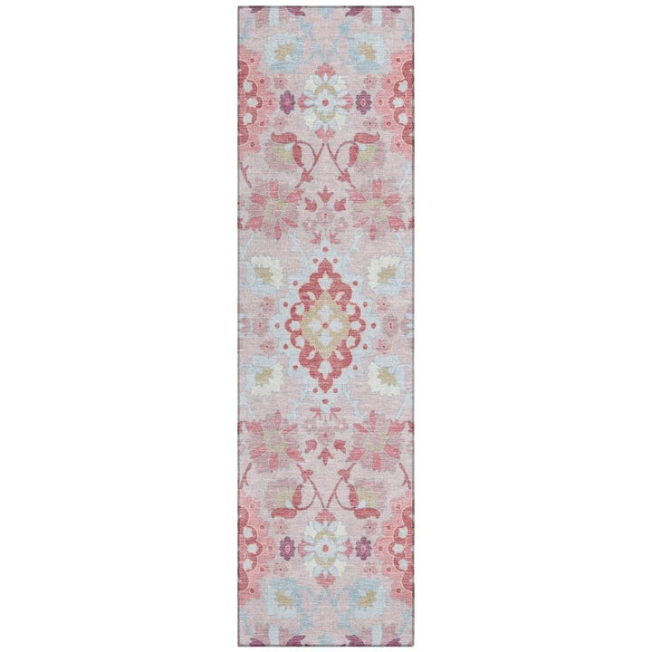 Vespera Blush Washable Indoor-Outdoor Rug-Outdoor Rugs-LOOMLAN Rugs-2'3" x 7'6"-LOOMLAN