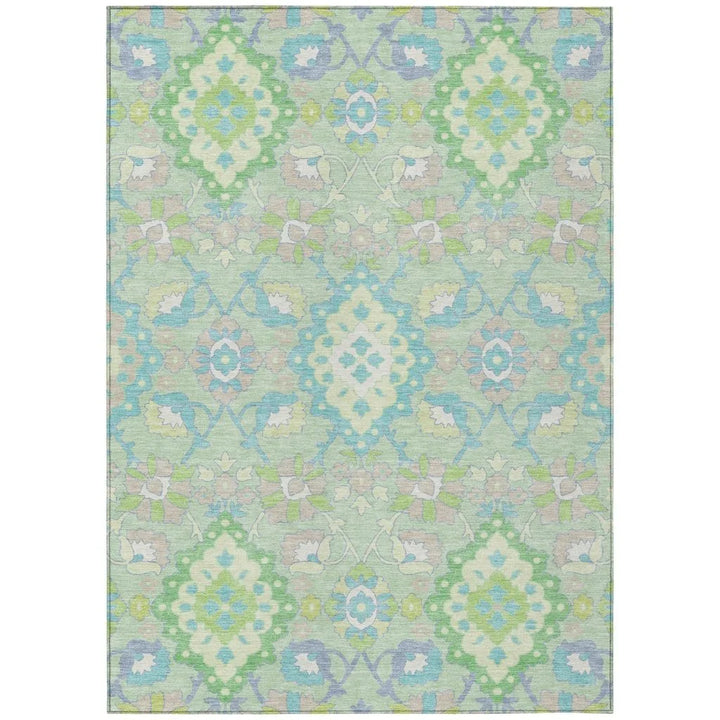 Vespera Green Washable Indoor-Outdoor Rug-Outdoor Rugs-LOOMLAN Rugs-2'6" x 3'10"-LOOMLAN
