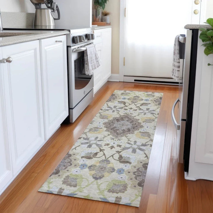 Vespera Ivory Washable Indoor-Outdoor Rug-Outdoor Rugs-LOOMLAN Rugs-LOOMLAN