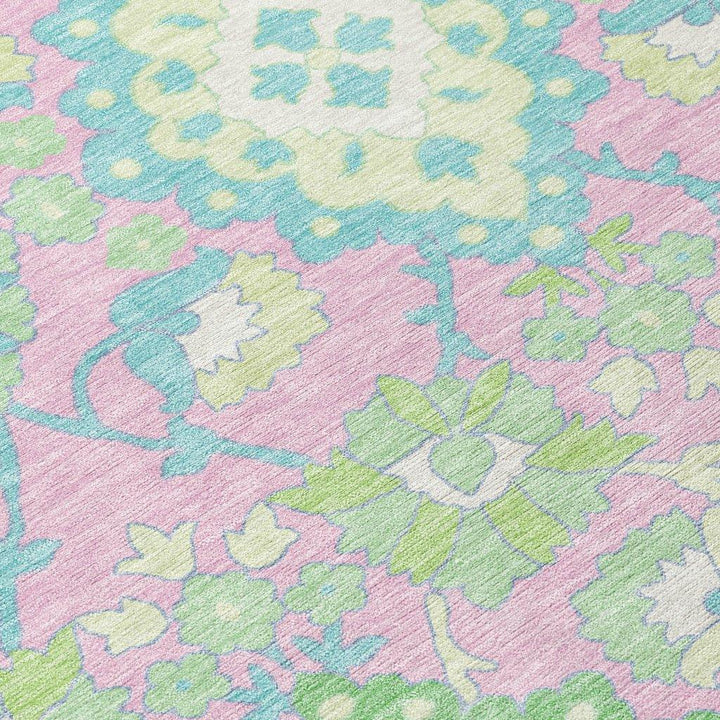 Vespera Pink Washable Indoor-Outdoor Rug-Outdoor Rugs-LOOMLAN Rugs-LOOMLAN