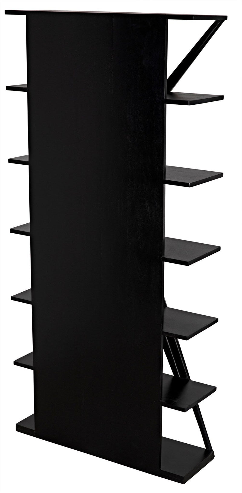 Vetra Bookcase, Hand Rubbed Black-Bookcases-Noir-LOOMLAN