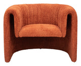 Viana Accent Chair Burnt Orange-Club Chairs-Zuo Modern-LOOMLAN