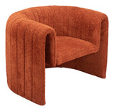 Viana Accent Chair Burnt Orange-Club Chairs-Zuo Modern-LOOMLAN