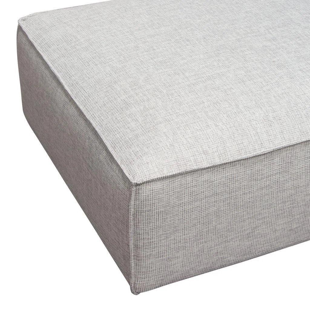 Vice Square Ottoman in Barley Fabric