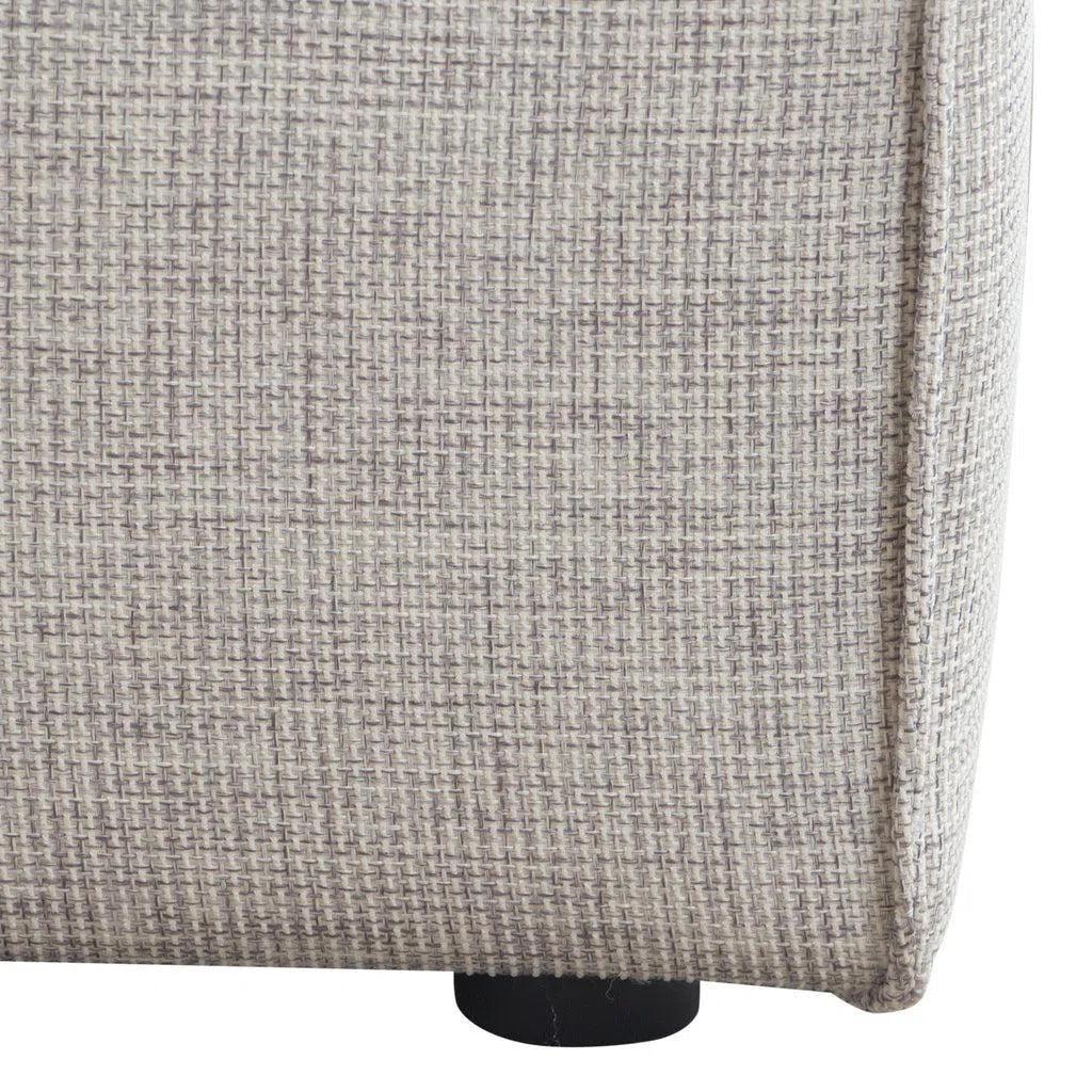 Vice Square Ottoman in Barley Fabric