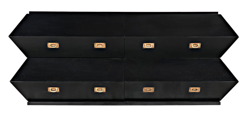 Vico Wood Black Dresser-Dressers-Noir-LOOMLAN
